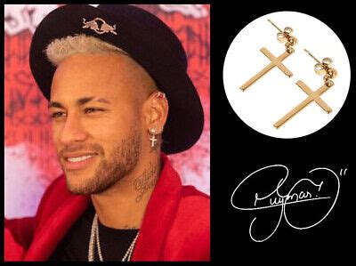 neymar cross earrings